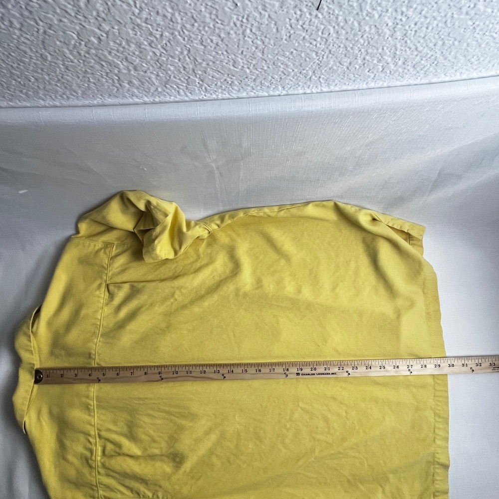 Tommy Bahama Camp Shirt Mens M Yellow 100% Silk Short Sleeve Original Fit - Picture 9 of 10